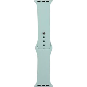 For Apple Watch Series 6 & SE & 5 & 4 44mm / 3 & 2 & 1 42mm Silicone Watch Replacement Strap  Long Section (Men)(Light Green)