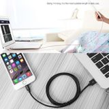 1m 3A Woven Style Metal Head 8 Pin to USB Data / Charger Cable  For iPhone X / iPhone 8 & 8 Plus / iPhone 7 & 7 Plus / iPhone 6 & 6s & 6 Plus & 6s Plus / iPad(Blue)