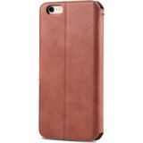 For iPhone 6 Plus / 6s Plus AZNS Calf Texture Magnetic Horizontal Flip PU Leather Case with Holder & Card Slots & Photo Frame(Brown)