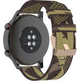 22mm Stripe Weave Nylon Wrist Strap Watch Band for Huawei GT / GT2 46mm  Honor Magic Watch 2 46mm / Magic (Yellow)
