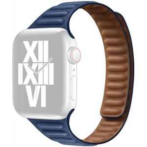 Afslanklus Magnetische vervangingshorlogeband voor Apple Watch Series 7 45mm / 6&se&5&4 44mm / 3&2&1 42mm (Midnight Blue)