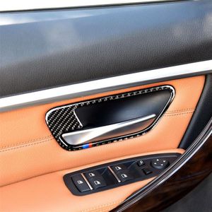 Three Color Carbon Fiber Car Door Bowl Decorative Sticker for BMW F30 2013-2018 / F34 2013-2017