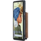 Voor Google Pixel 6 Pro Jeehood Magnetic Rits Horizontal Flip Phone Lederen Case (Brown)