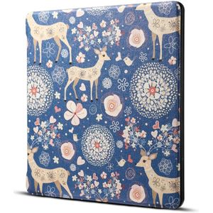 Dibase for Amazon Kindle Oasis 2017 7 inch Reindeer Blue Print Horizontal Flip PU Leather Protective Case