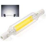 R7S 5W COB LED Lamp Bulb Glass Tube for Replace Halogen Light Spot Light Lamp Length: 78mm  AC:220v(Cool White)