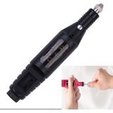 1 Set Power Professional Electric Manicure Machine Pen Pedicure Nail File Nail Tools 6 bits Drill Nail Drill Machine(EU Black)