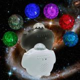 SC515-03 Remote Control Bluetooth Music Starlight Water Pattern Projection Bedroom Night Light USB Sound Control Full Star Laser Stage Lamp(White )