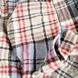 Spring Autumn Winter Checkered Pattern Hooded Cloak Shawl Scarf  Length (CM): 135cm(DP3-03 Red)