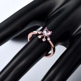 Women Crystal Cute Cat Claw Opening Adjustable Ring Jewelry(Pink diamond white gold)