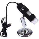 1000X Magnifier 0.3MP Image Sensor USB Digital Microscope with 8 LED & Professional Stand(Black)