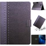 Voor Samsung Galaxy Tab A 10.1 T580 Stiksels Effen Kleur Smart Leather Tablet Case (Grijs)