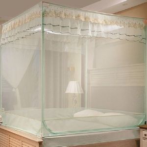 Household Free Installation Thickened Encryption Dustproof Mosquito Net  Size:180x200 cm  Style:Full Bottom(Green)