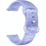 Voor Samsung Galaxy Watch Active Butterfly Buckle Silicone Watch Band (Blue Glitter)