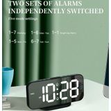 8821 LED Mirror Dual-purpose Snooze Alarm Clock(Black)