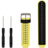 Two-colour Silicone Sport Wrist Strap for Garmin Forerunner 230 / 235 / 620 / 630 / 735XT (Black Yellow)