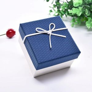 10 PCS Watch Bracelet Box Jewelry Gift Packaging Box  Specification: 9x8.5x5.5cm(Blue White)