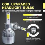 2 PCS C9 H3 18W 1800LM 6000K Waterproof IP68 Car Auto LED Headlight with 2 COB LED Lamps  DC 9-36V(White Light)