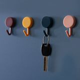 10 PCS  Dual-Color Mixed Cute Creative Wall Hanging Sticky Hook Decoration Punch-free Wall Sticker Hook(Dark Blue+Yellow)