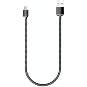 awei CL-26 0.3m 2.4A USB to USB-C / Type-C Metal Fast Charging Cable (Grey)