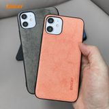 For iPhone 11 ENKAY ENK-PC0282 2 in 1 Business Series Fabric Texture PU Leather + TPU Soft Slim Case Cover ? 0.26mm 9H 2.5D Tempered Glass Film(Black)