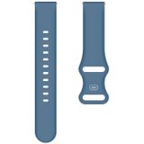 22mm For Garmin Venu / Samsung Galaxy Watch Active 2 Universal Inner Back Buckle Perforation Silicone Replacement Strap Watchband(Midnight Blue)