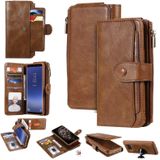For Galaxy S8 Multifunctional Retro Detachable Magnetic Horizontal Flip Leather Case with Card Slots & Holder & Wallet & Photo Frame(Brown)