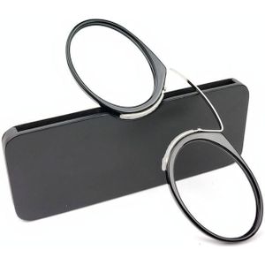 Mini Clip Nose Style Presbyopic Glasses without Temples  Positive Diopters:+1.50(Black)