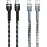 REMAX RC-172 Jany Series 1m PD100W Type-C to USB-C / Type-C Aluminum Alloy Braid Fast Charging Data Cable (Black)