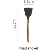 Silicone Wood Handle Spatula Heat-resistant Soup Spoon Non-stick Special Cooking Shovel Kitchen Tools Fried Shovel
