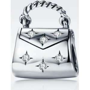S925 Sterling Silver Diamond-studded Loose Beads Elegant Sachet Bracelet Beads