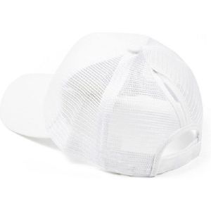 Summer Cotton Mesh Opening Ponytail Hat Sunscreen Baseball Cap  Specification:??(White)
