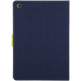 MERCURY GOOSPERY FANCY DIARY for iPad Air Cross Texture Leather Case with Card Slot & Holder & Wallet(Navy Blue)
