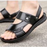 Antislip buitenkleding Dual-gebruik Sandalen Slippers Mannen Casual Strandschoenen  Grootte: 47 (Zwart)