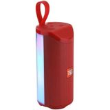 T&G TG169 LED Portable Bluetooth Speaker Outdoor Waterproof Subwoofer 3D Stereo Mini wireless Loudspeaker Support AUX FM TF card(Red)