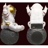 Wireless Bluetooth Small Speaker TWS Mini Portable Astronaut Audio(Silver Gray)