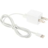 2 in 1 (5V 1A Plug Travel Charger Adapter + 1m 8-pins Sync laadt kabel)  voor iPad  iPhone  Galaxy  Huawei  Xiaomi  LG  HTC en andere Smart Phones  oplaadbare Devices(White)