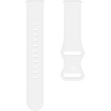 22mm For Amazfit GTS 2e Butterfly Buckle Silicone Replacement Strap Watchband(White)