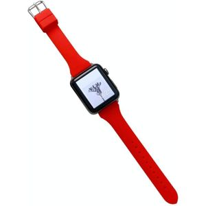 Kleine taille siliconen horlogeband voor Apple Watch Series 7 45 mm / 6 & SE & 5 & 4 44mm / 3 & 2 & 1 42mm (B)