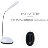 2 PCS Flexible Adjustable Portable Bedroom Reading Desk Lamp LED Night Light for Children(White)