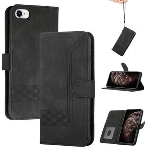 Cubic Skin Feel Flip Leather Phone Case voor iPhone SE 2020 / 7/8