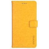 For Motorola Moto E 2020 idewei Crazy Horse Texture Horizontal Flip Leather Case with Holder & Card Slots & Wallet(Yellow)
