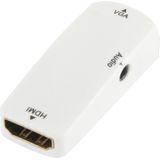 Full HD 1080P HDMI Female to VGA and Audio Adapter for HDTV / Monitor / Projector(White)