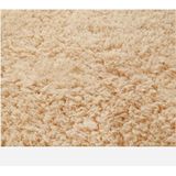Faux Fur Rug Anti-slip Solid Bath Carpet Kids Room Door Mats Oval  Bedroom Living Room Rugs  Size:160x230cm(Light Camel)
