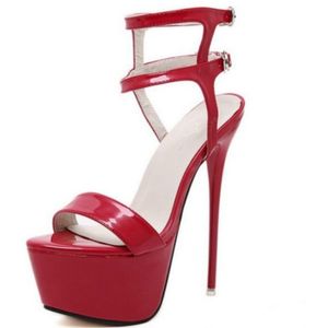 Sexy Nightclub Super High Heels  Size:44(Red)