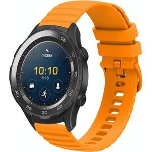 Voor Huawei Watch 2 20 mm golvend stippenpatroon effen kleur siliconen horlogeband