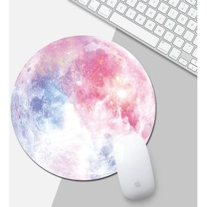 Rainbow Color Moon Pattern Circular Mouse Pad  Diameter: 22cm