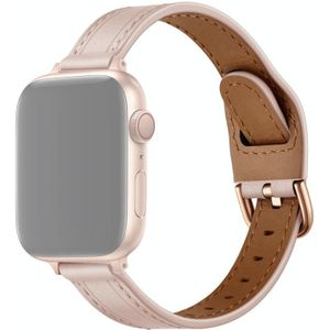 Women Starry Sky Style Leather Replacement Strap Watchband For Apple Watch Series 7 & 6 & SE & 5 & 4 40mm  / 3 & 2 & 1 38mm(Pink Sand)