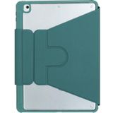 Voor iPad 2022 360 Rotatie Acryl Transparant Bluetooth Toetsenbord Lederen Hoes Met Achtergrondverlichting (Groen)