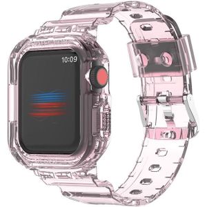 Voor Apple Watch Ultra 49 mm Armor Geïntegreerde TPU-horlogeband (transparant roze)