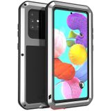 For Galaxy A51 LOVE MEI Metal Shockproof Waterproof Dustproof Protective Case(Silver)